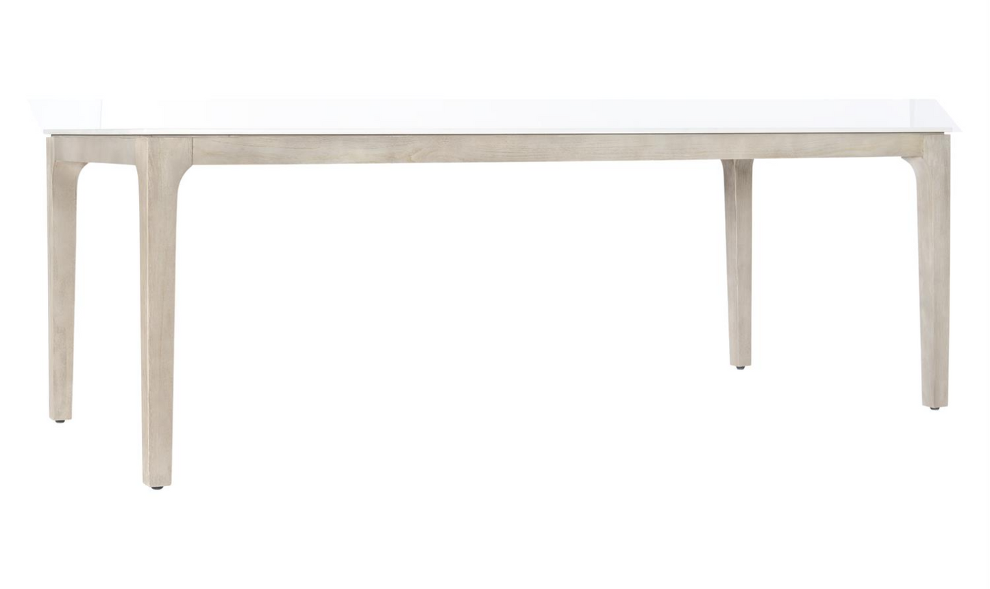 Bernhardt Marbella 6-Seater Matte Shell White Rectangle Dining Table