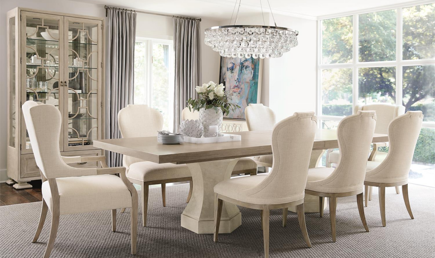 Bernhardt Santa Rectangle Barbara MDF + Faux Stone Dining Table