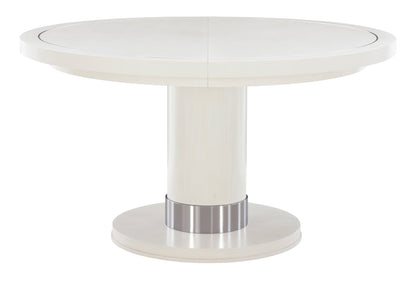 Bernhardt Silhouette Round Extendable Dining Table with Removable Leaf